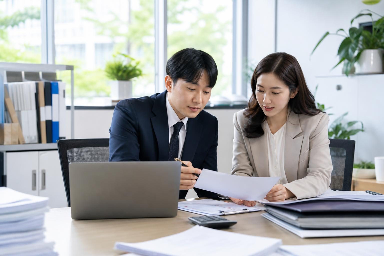 공익법인 실무자들이 기부금 자료와 전자기부금영수증 발급내역을 점검하는 모습
