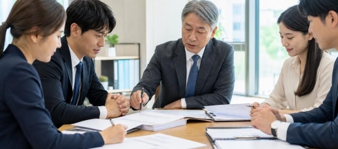 사단법인 정관과 회원 제명 관련 서류를 검토하는 한국의 법인 행정 실무 현장