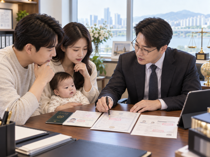 해외 출생증명서와 부모 여권 가족관계서류 검토
