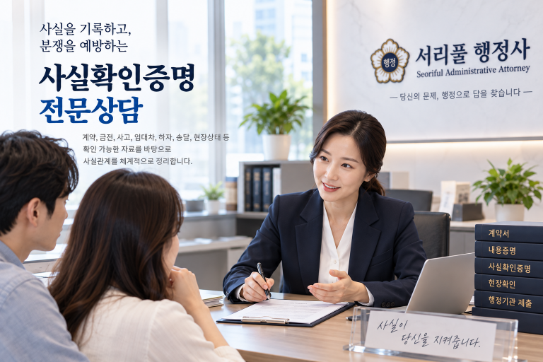 사실확인증명 전문상담