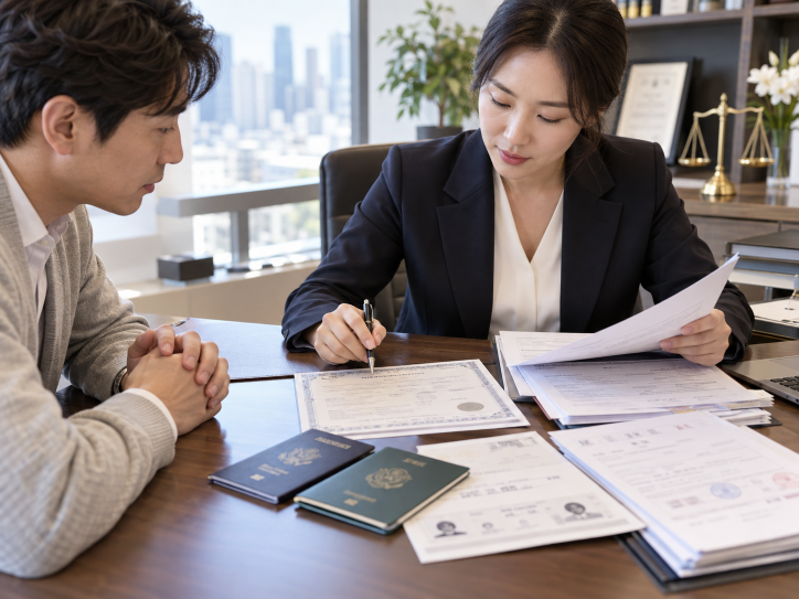 미국 출생증명서와 인지신고 서류 검토