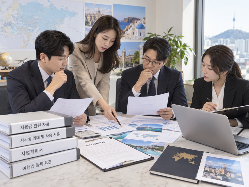 여행업 자본금 사무실 사업계획 등록요건 검토