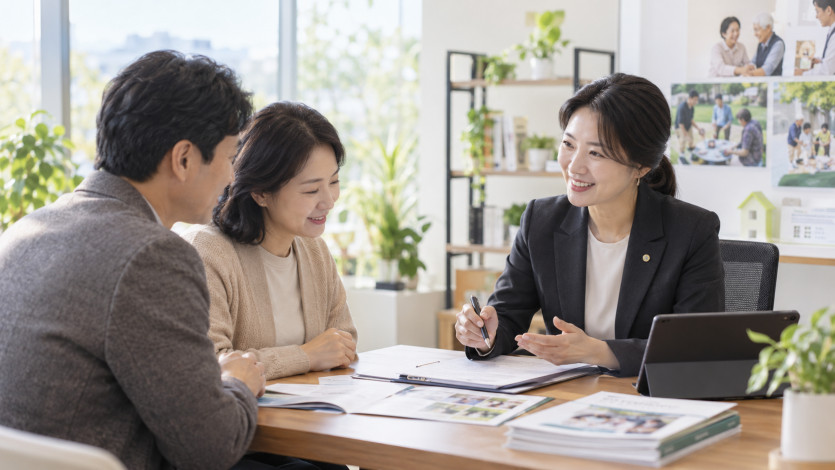 한국인 전문가와 사회복지법인 설립허가 상담을 하는 모습