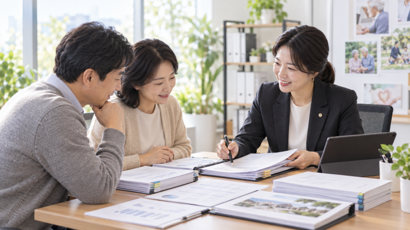 사회복지법인 사업계획 예산 재산출연 설립허가 신청자료를 검토하는 한국인 전문가